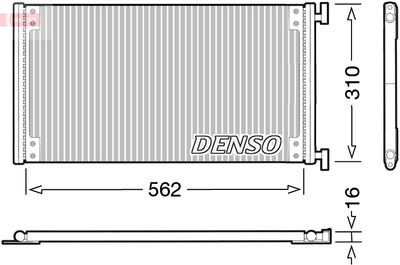 Конденсатор, кондиционер DENSO DCN09040 для FIAT DOBLO