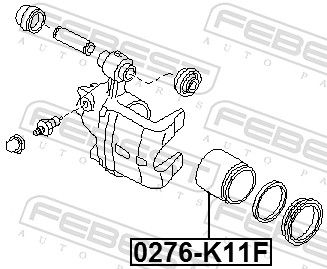Piston, brake caliper 0276-K11F