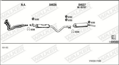 Изпускателна система WALKER VW35170B