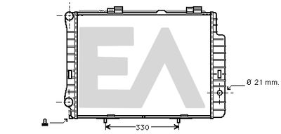 Радиатор, охлаждение двигателя EACLIMA 31R50134 для MERCEDES-BENZ E-CLASS