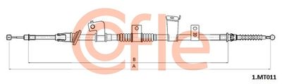 Тросик, cтояночный тормоз COFLE 92.1.MT011 для MITSUBISHI OUTLANDER