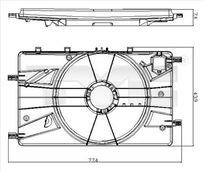 TYC Houder, radiateurventilator (825-0017-1)