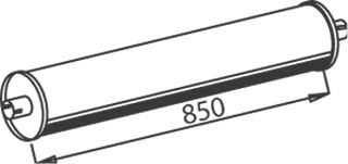 Средний глушитель выхлопных газов DINEX 50302 для MERCEDES-BENZ T2/L