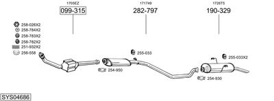 Układ wydechowy BOSAL SYS04686