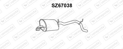 Глушитель выхлопных газов конечный VENEPORTE SZ67038 для SUZUKI IGNIS