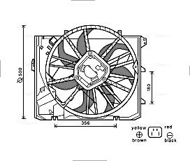 VENTILATOR RADIATOR AVA QUALITY COOLING BW7528