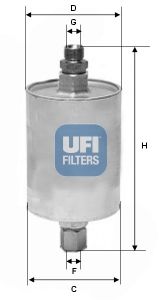 Топливный фильтр UFI 31.575.00 для PORSCHE 944