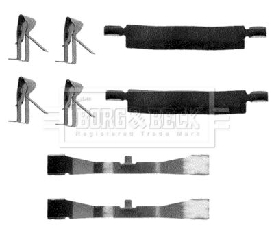 Комплектующие, колодки дискового тормоза BORG & BECK BBK1101 для MITSUBISHI L300