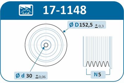 Remenica kľukového hriadeľa IJS GROUP 17-1148