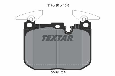 Комплект тормозных колодок, дисковый тормоз TEXTAR 2502807 для BMW i8