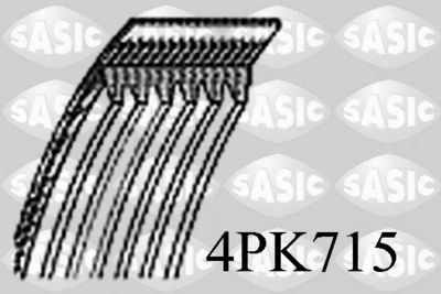 Поликлиновой ремень SASIC 4PK715 для DAIHATSU TREVIS