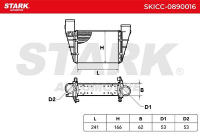 интеркулер (охладител за въздуха на турбината) STARK SKICC-0890016