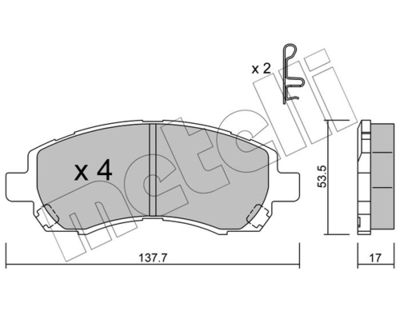 Brake Pad Set, disc brake 22-0295-0