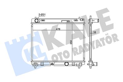 KALE OTO RADYATÖR 342140 Радиатор охлаждения двигателя для TOYOTA YARIS (_P13_) 1.4 D (NLP130_) KALE OTO RADYATÖR 342140 Радиатор охлаждения двигателя для TOYOTA YARIS (_P13_) 1.4 D (NLP130_)