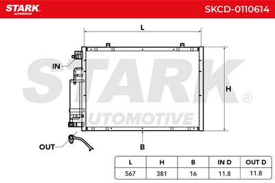 кондензатор, климатизация STARK SKCD-0110614