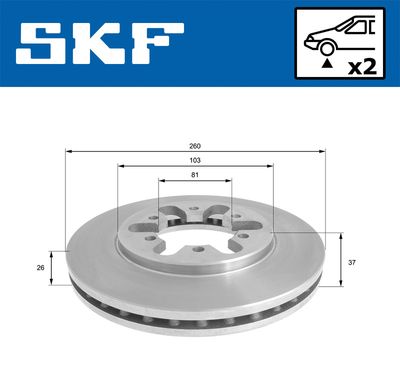 BREMSSCHEIBE SKF VKBD80910V2 1