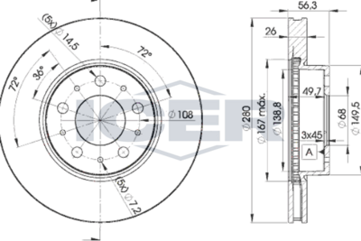 спирачен диск ICER 78BD6567-2