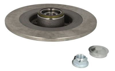 Remschijf met lager Achter Links/Rechts (met ABS ring) past: RENAULT CLIO IV, ESPACE IV, GRAND SCENIC II, KAPTUR, LAGUNA II, LATITUDE, MODUS, SANDERO/STEPWAY I, TALISMAN, VEL SATIS 0.9LPG-3.5 03.01-