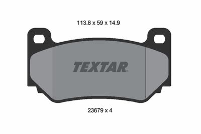 TEXTAR 2367901 Тормозные колодки и сигнализаторы  для MG  (Мджи Мджи)