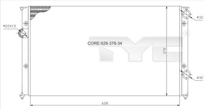 TYC 737-0026 Радиатор охлаждения двигателя для VW PASSAT B3/B4 Variant (3A5, 35I)