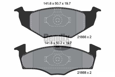Sada brzdových destiček, kotoučová brzda BENDIX Braking BPD1549