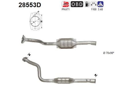 AS 28553D Каталізатор  для FIAT (Фиат)