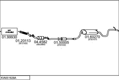 SISTEM DE ESAPAMENT MTS KIA051628A004852