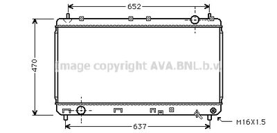 Радиатор, охлаждение двигателя AVA QUALITY COOLING TO2247 для TOYOTA CAMRY