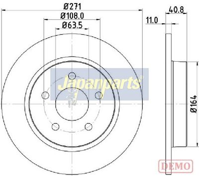 спирачен диск JAPANPARTS DP-0305C