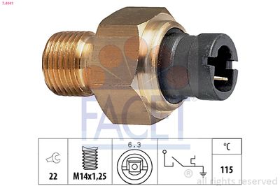 TEMPERATURSCHALTER KüHLMITTELWARNLAMPE FACET 74041