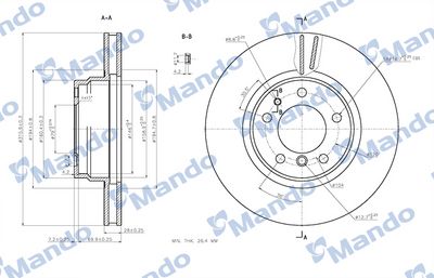 спирачен диск MANDO MBC035416