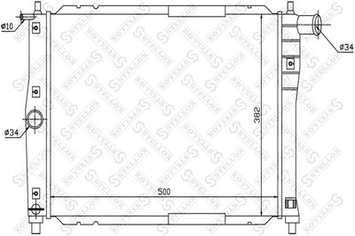Радиатор, охлаждение двигателя STELLOX 10-25340-SX для DAEWOO LANOS