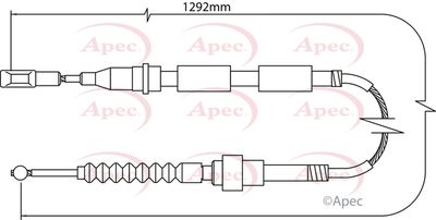 Cable Pull, parking brake APEC CAB1155