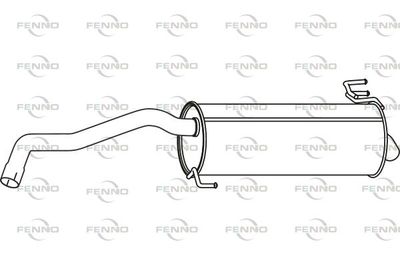 Глушитель выхлопных газов конечный FENNO P29062 для HYUNDAI i20