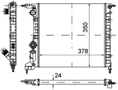 Chłodnica, układ chłodzenia silnika MAHLE CR 615 000P
