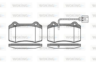 WOKING P5343.01 Тормозные колодки и сигнализаторы  для SEAT LEON (Сеат Леон)