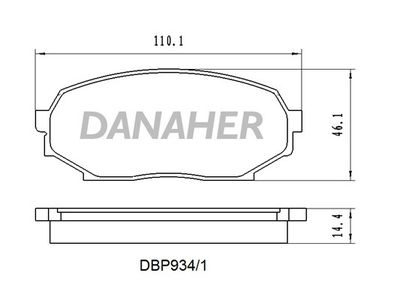 DANAHER DBP934/1 Тормозные колодки и сигнализаторы  для MAZDA MX-5 I (NA) 1.6