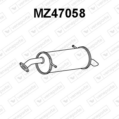 Глушитель выхлопных газов конечный VENEPORTE MZ47058 для MAZDA 2