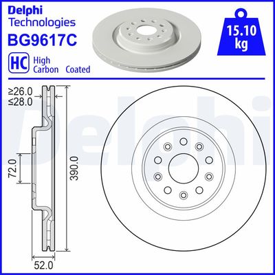 BREMSSCHEIBE DELPHI BG9617C