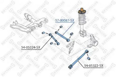 носач, окачване на колелата STELLOX 57-00087-SX
