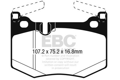 Комплект тормозных колодок, дисковый тормоз EBC Brakes DP32261C для LEXUS RC
