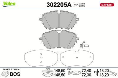 BREMSBELAGSATZ SCHEIBENBREMSE