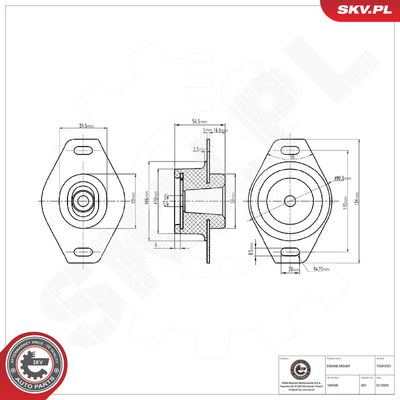 Uloženie, motor ESEN SKV 75SKV221