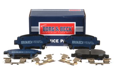 комплект спирачно феродо, дискови спирачки BORG & BECK BBP2100