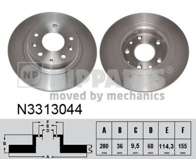 NIPPARTS N3313044 Гальмівні диски 