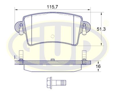 Комплект тормозных колодок, дисковый тормоз G.U.D. GBP083300 для SUZUKI SWIFT