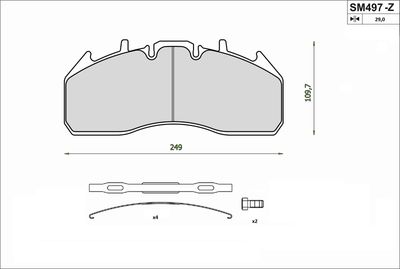 Brake pad set, disc brake