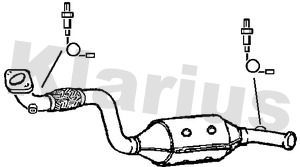 KLARIUS 321629 Катализатор  для RENAULT TWINGO I (C06_) 1.2 16V (C06C, C06D, C06K)