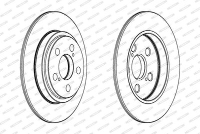 Remschijf set (2 stuks) Achter Links/Rechts past: TOYOTA URBAN CRUISER 1.33/1.4D 01.09-03.16