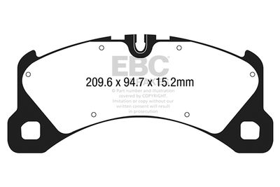 Комплект тормозных колодок, дисковый тормоз EBC Brakes DP42203R для PORSCHE MACAN